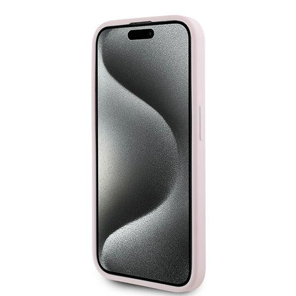 Husa pentru Apple iPhone 15 Pro, Karl Lagerfeld, Diagonal Quilted Script, Roz