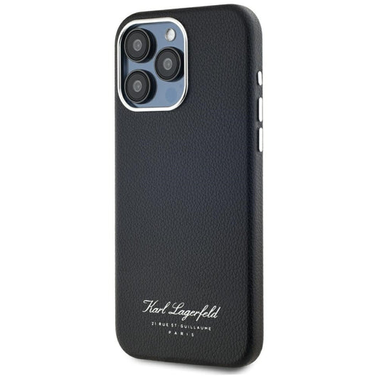 Husa pentru Apple iPhone 15 Pro, Karl Lagerfeld, Grained Hotel RSG, Neagra