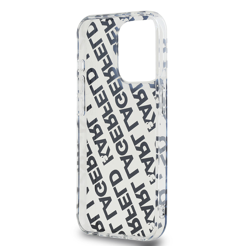 Husa pentru Apple iPhone 15 Pro, Karl Lagerfeld, IML Electroplated Repeated Logo, Aurie