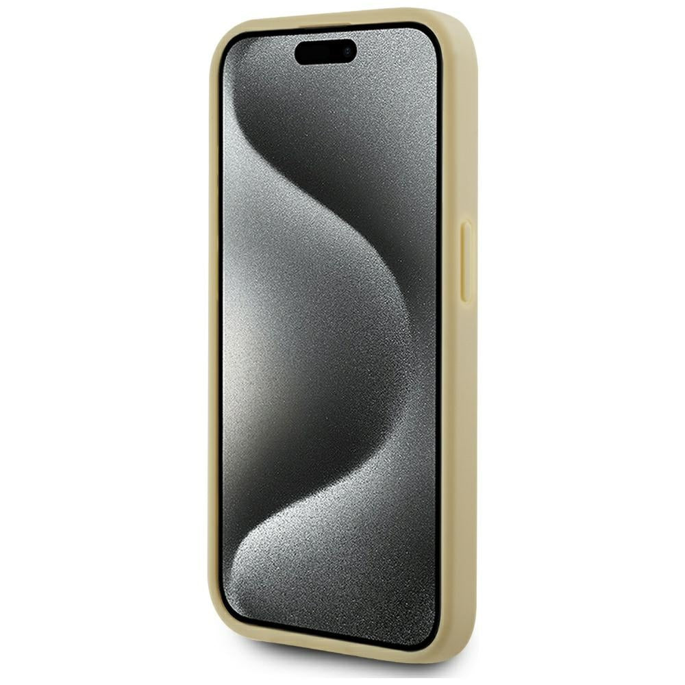 Husa pentru Apple iPhone 15 Pro, Karl Lagerfeld, Metal Signature, Aurie