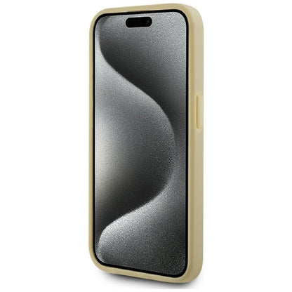 Husa pentru Apple iPhone 15 Pro, Karl Lagerfeld, Metal Signature, Aurie