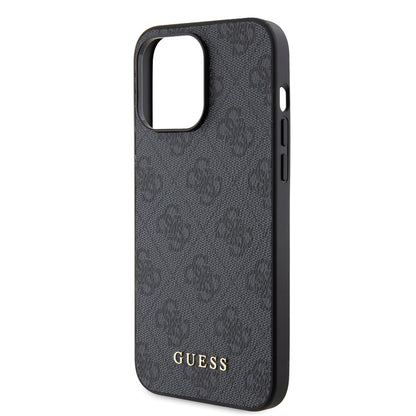 Husa pentru Apple iPhone 15 Pro Max, Guess, 4G Metal Gold Logo, Gri