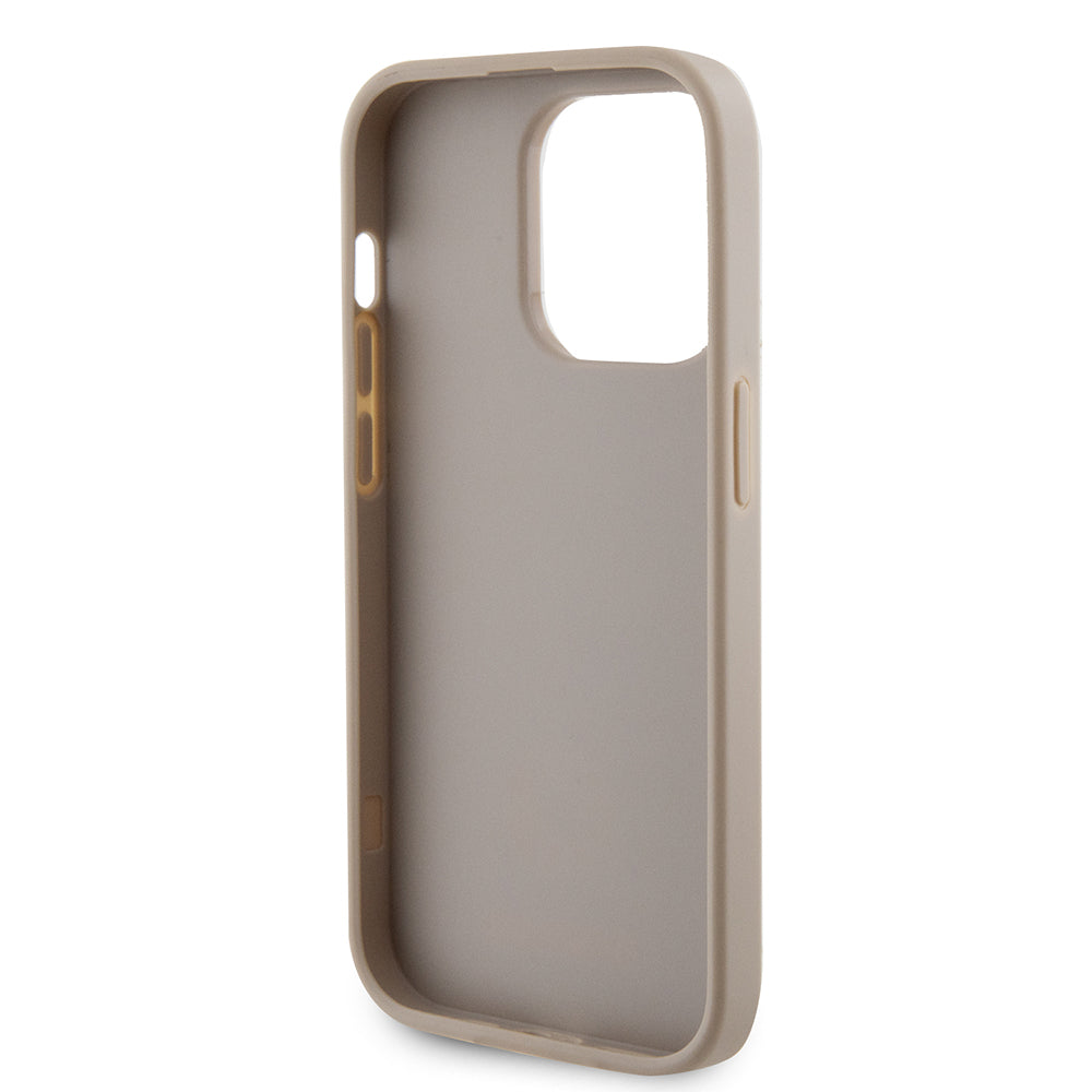 Husa pentru Apple iPhone 15 Pro Max, Guess, 4G Strass Metal Logo, Aurie