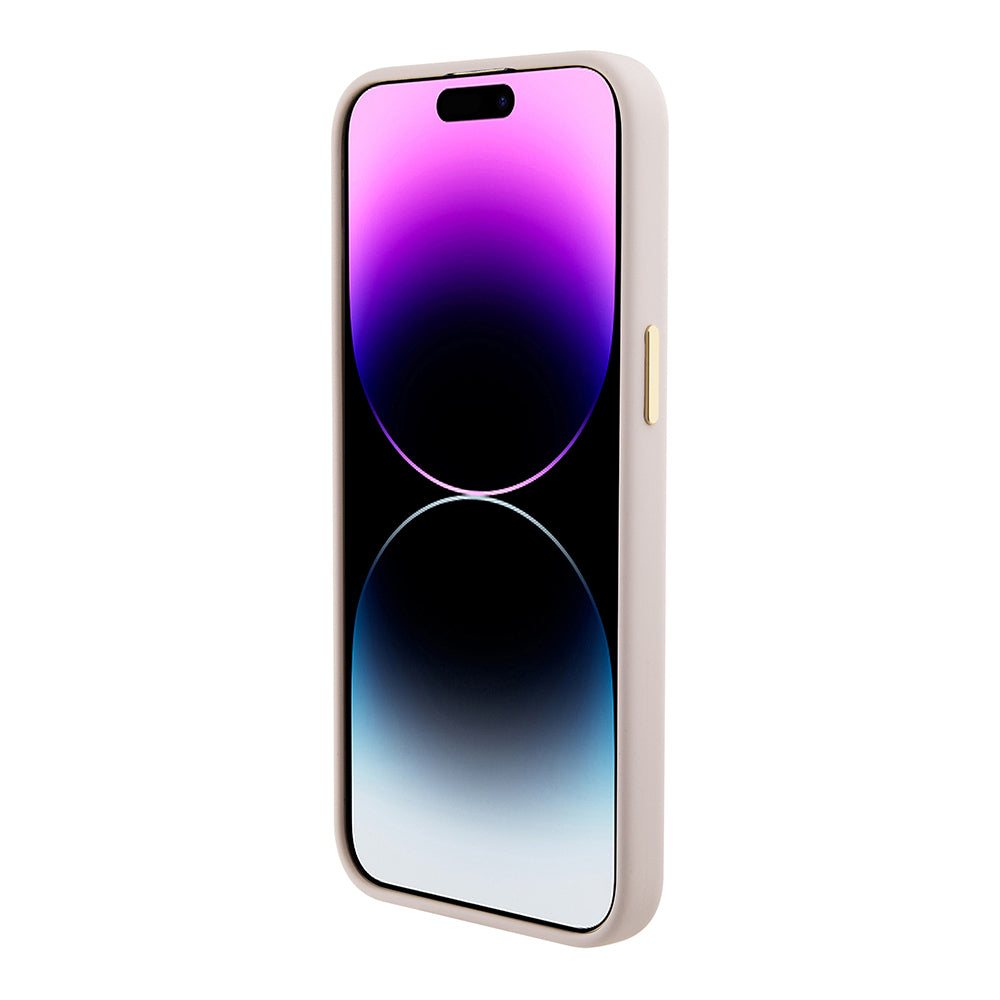 Husa pentru Apple iPhone 15 Pro Max, Guess, 4G Strass Metal Logo, Roz