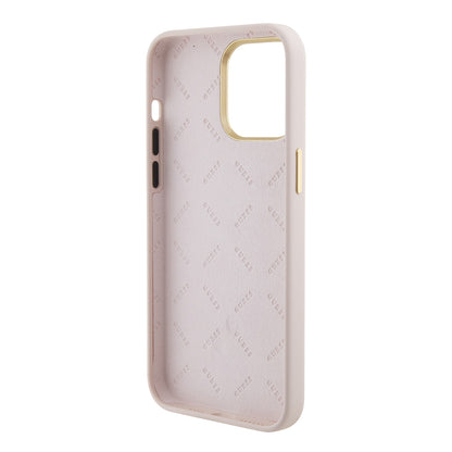 Husa pentru Apple iPhone 15 Pro Max, Guess, 4G Strass Metal Logo, Roz