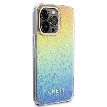 Husa pentru Apple iPhone 15 Pro Max, Guess, IML Faceted Mirror Disco Iridescent, Multicolor