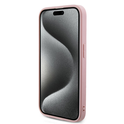 Husa pentru Apple iPhone 15 Pro Max, Guess, Iridescent Metal Script, Roz