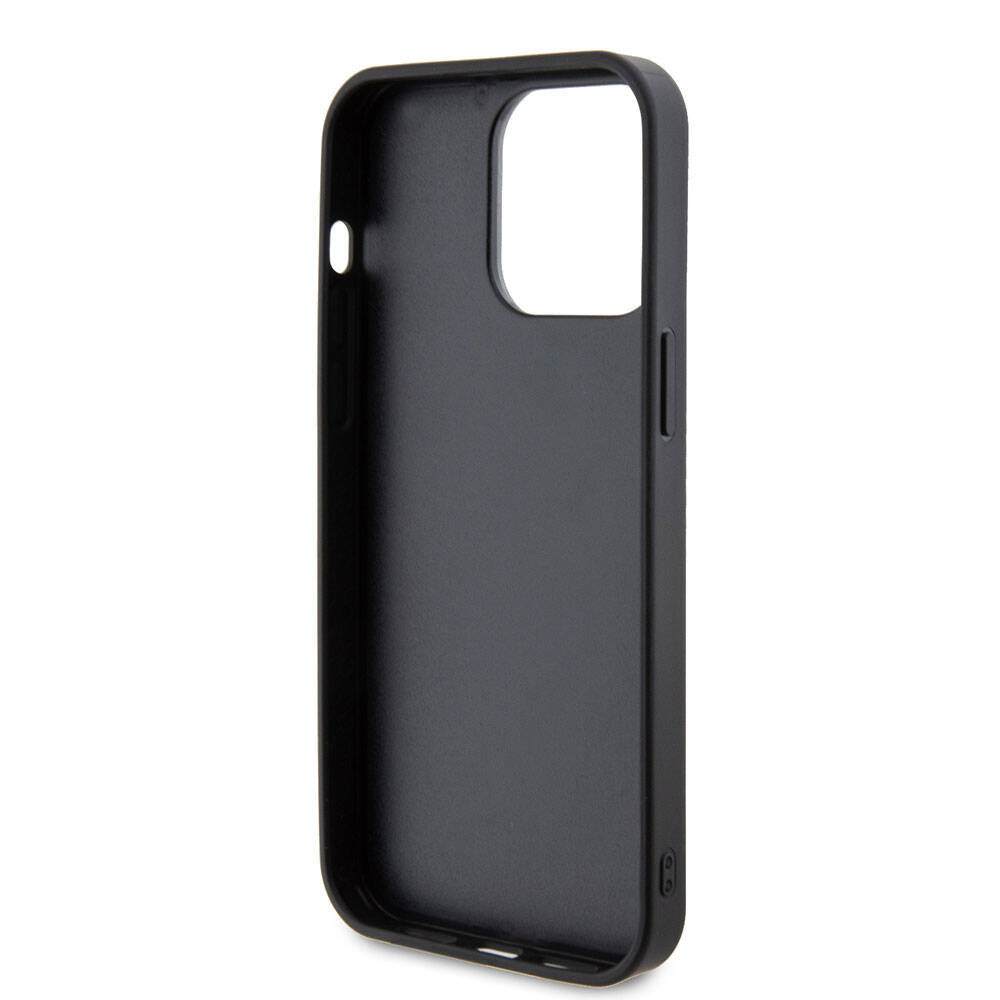 Husa pentru Apple iPhone 15 Pro Max, Guess, Rhinestone Metal Logo, Mov