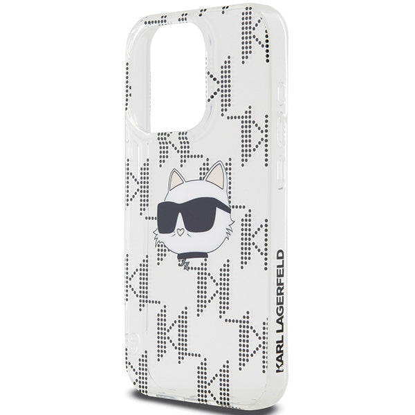 Husa pentru Apple iPhone 15 Pro Max, Karl Lagerfeld, IML Electroplated Choupette Head, Transparenta