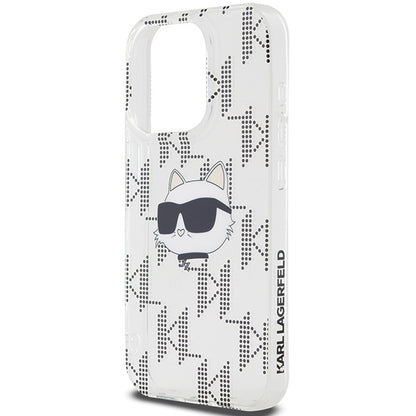Husa pentru Apple iPhone 15 Pro Max, Karl Lagerfeld, IML Electroplated Choupette Head, Transparenta