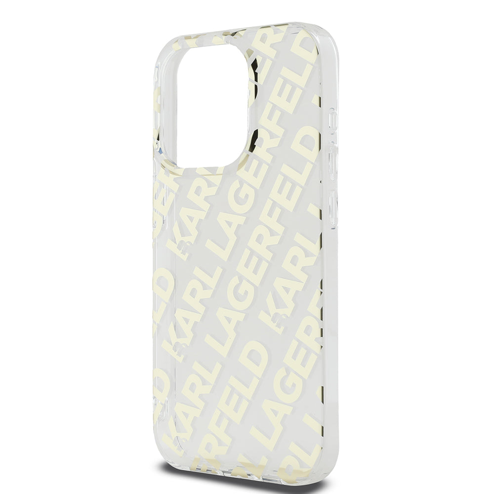 Husa pentru Apple iPhone 15 Pro Max, Karl Lagerfeld, IML Luxury Gold Fullover Logo, Aurie