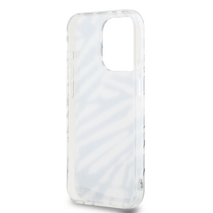 Husa pentru Apple iPhone 15 Pro Max, Karl Lagerfeld, IML Luxury Zebra Pattern with Strap, Neagra