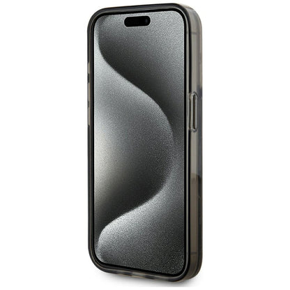 Husa pentru Apple iPhone 15 Pro Max, Karl Lagerfeld, Liquid Glitter Monogram, Neagra