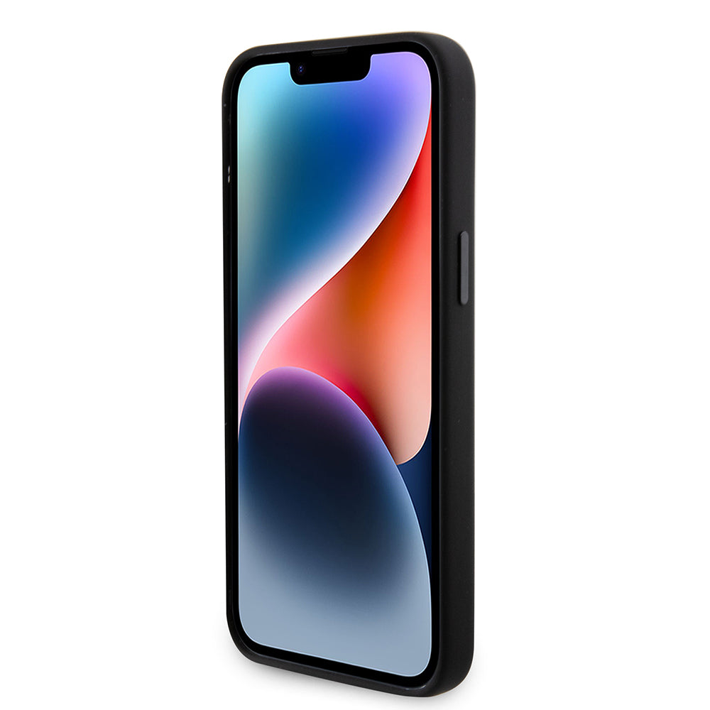 Husa pentru Apple iPhone 15 Pro Max, Karl Lagerfeld, Silicone Karl & Choupette Heads, Neagra