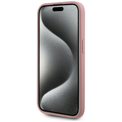 Husa pentru Apple iPhone 15 Pro Max, Karl Lagerfeld, Metal Signature, Roz