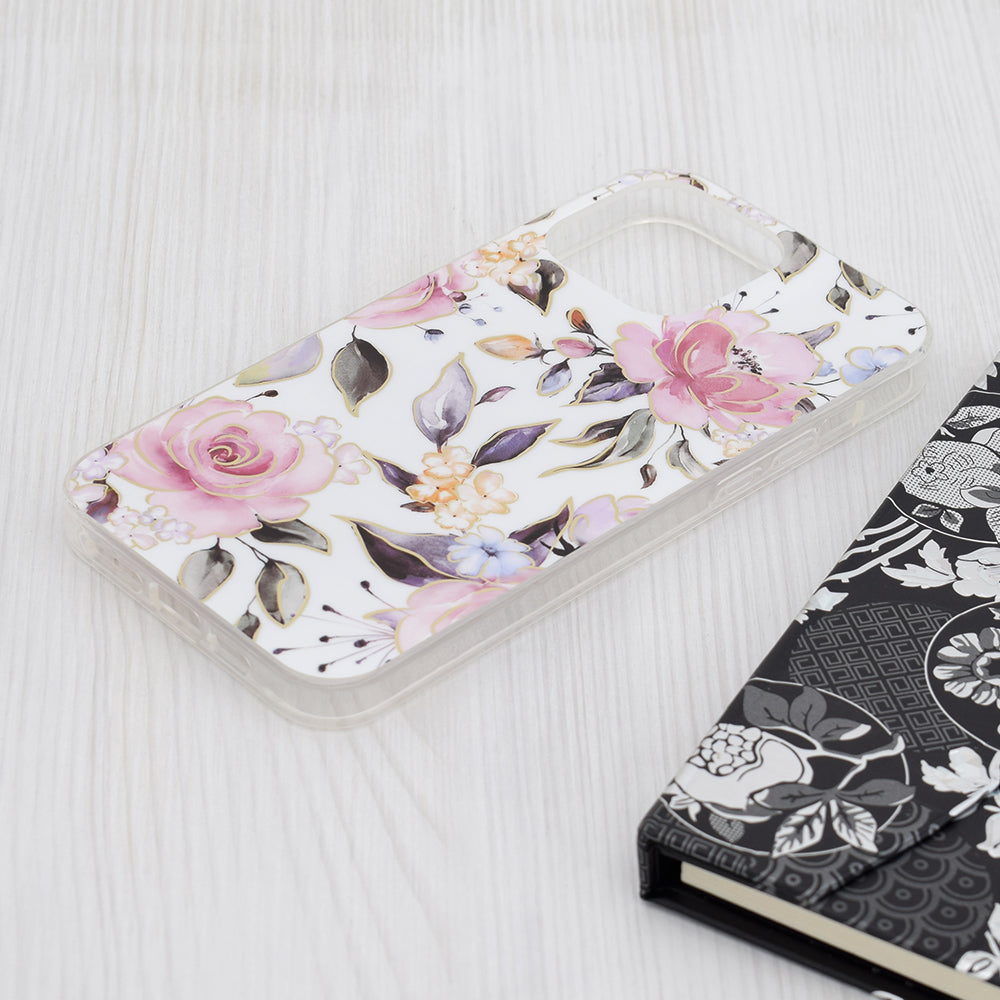 Husa pentru Apple iPhone 15 Pro Max, Techsuit, Marble, Alba