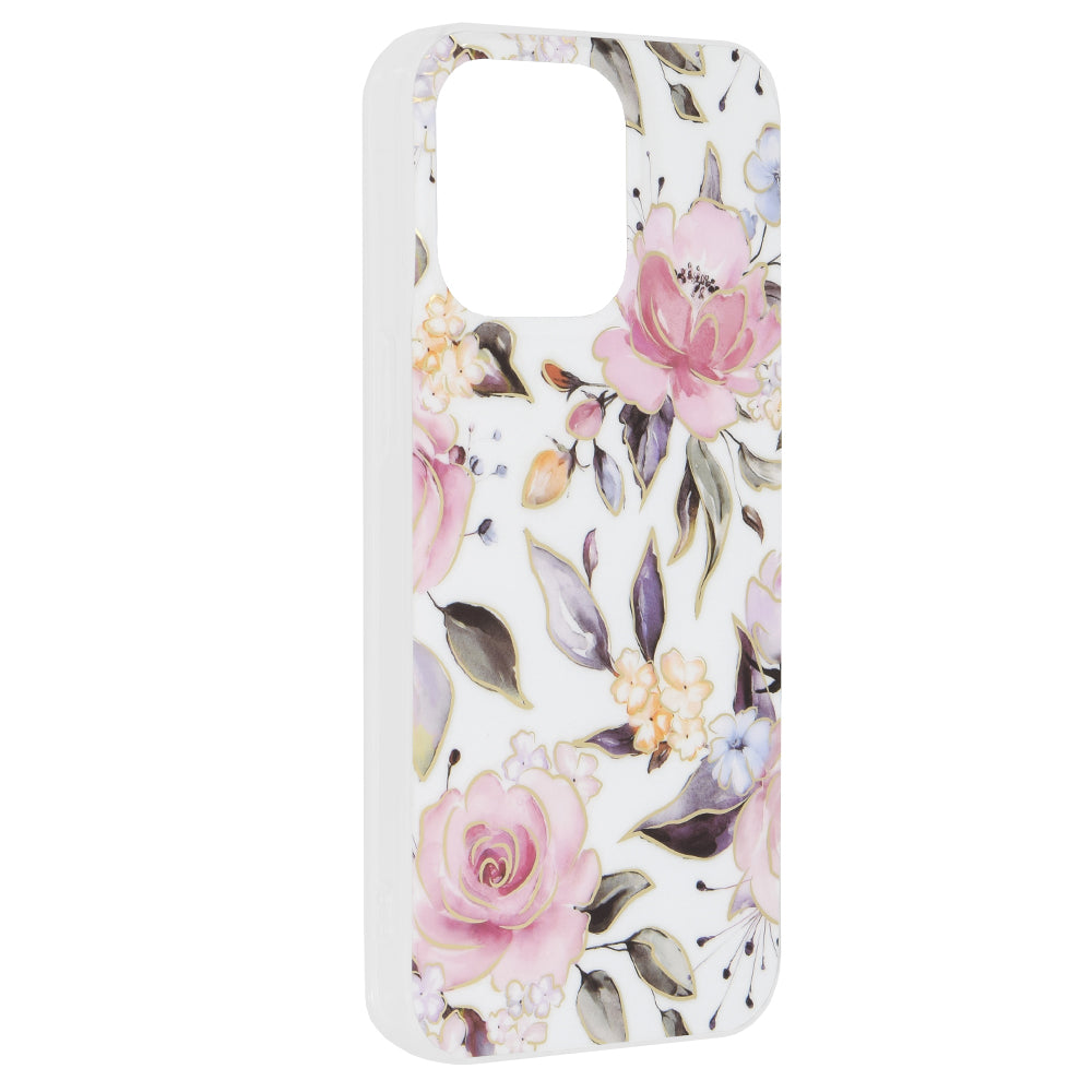 Husa pentru Apple iPhone 15 Pro Max, Techsuit, Marble, Alba