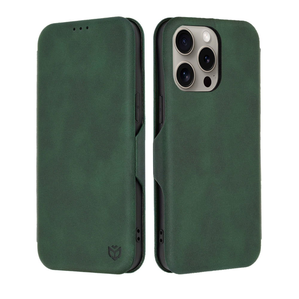 Husa pentru Apple iPhone 15 Pro Max, Techsuit, Safe Wallet Plus, Verde