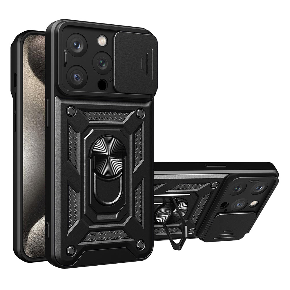 Husa pentru Apple iPhone 15 Pro, Techsuit, CamShield, Neagra