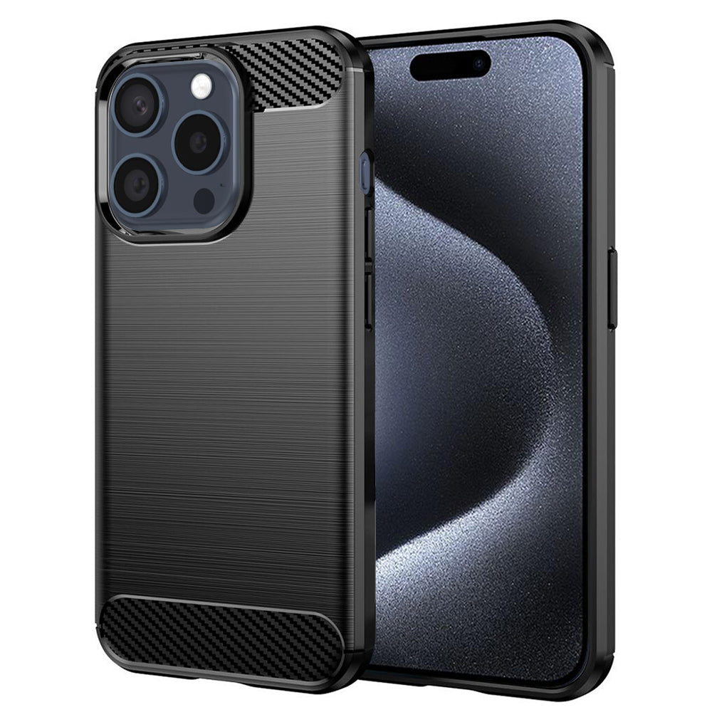 Husa pentru Apple iPhone 15 Pro, Techsuit, Carbon, Neagra