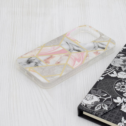 Husa pentru Apple iPhone 15 Pro, Techsuit, Marble, Roz