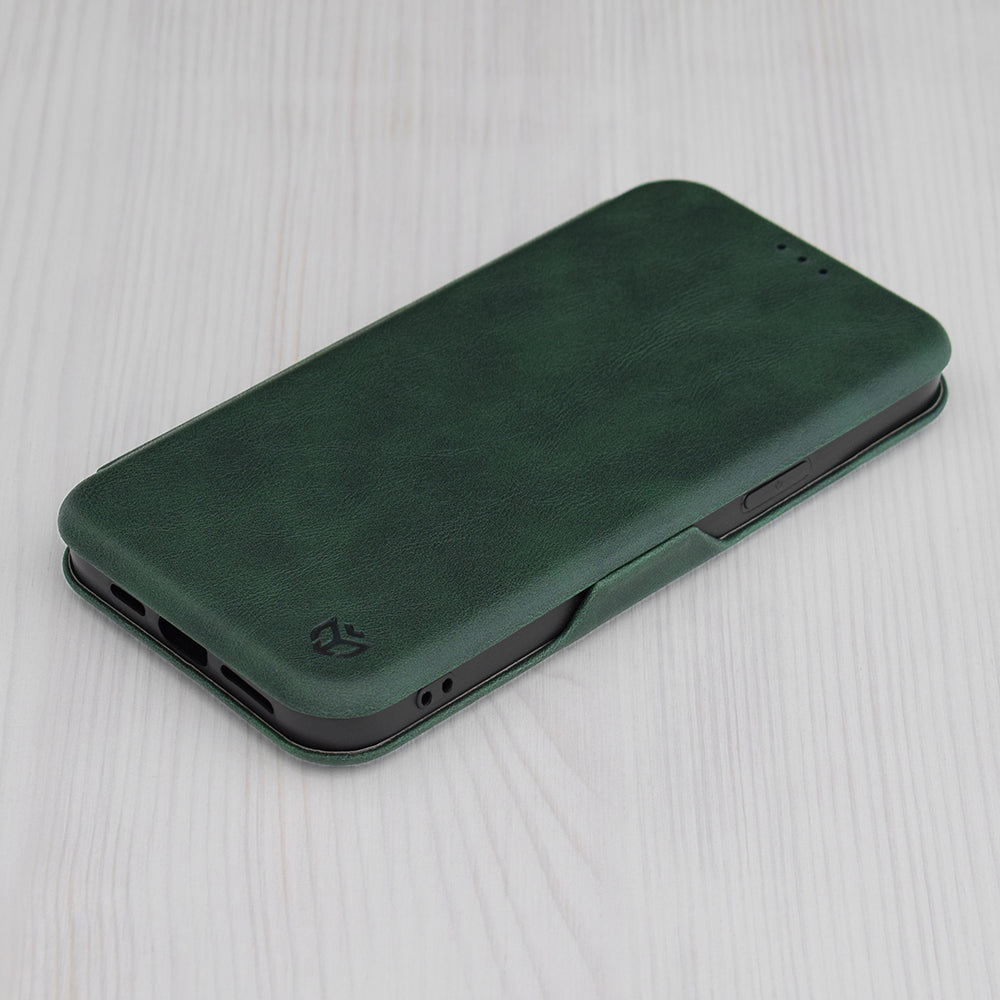 Husa pentru Apple iPhone 15 Pro, Techsuit, Safe Wallet Plus, Verde