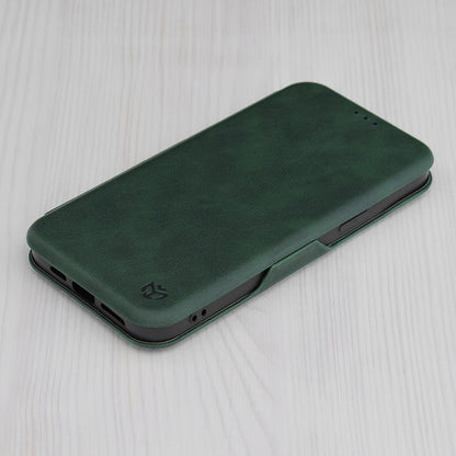 Husa pentru Apple iPhone 15 Pro, Techsuit, Safe Wallet Plus, Verde