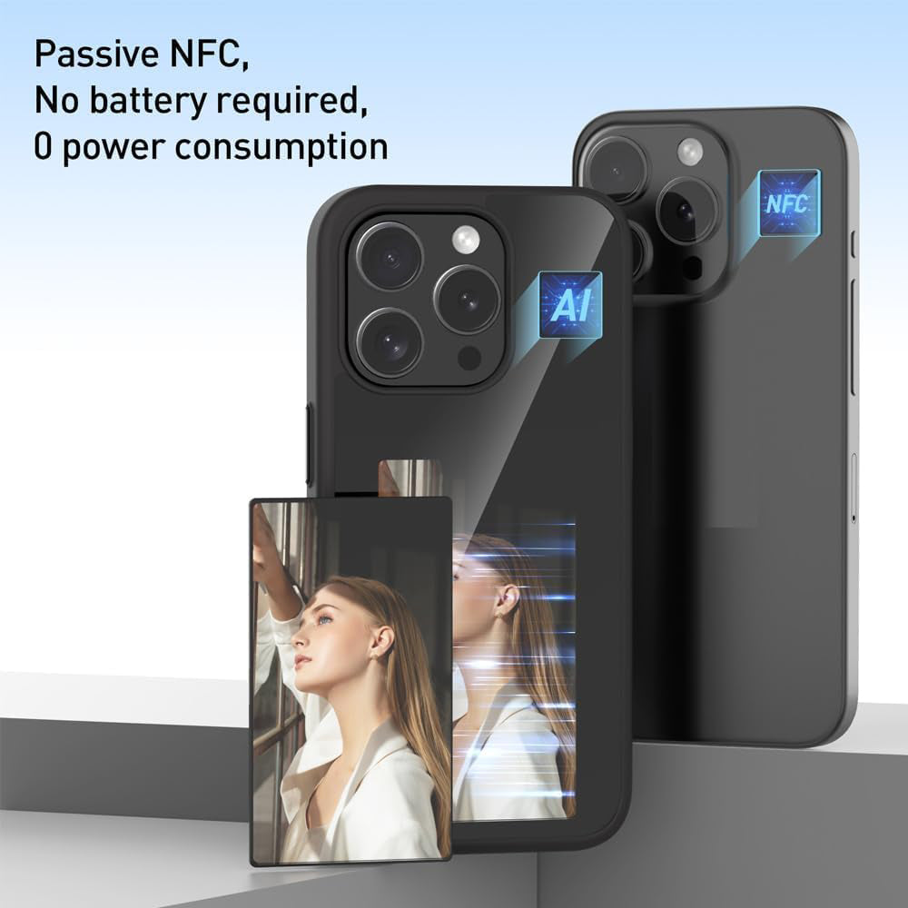 Husa pentru Apple iPhone 15 Pro, Techsuit, SmartScreen NFC, Neagra