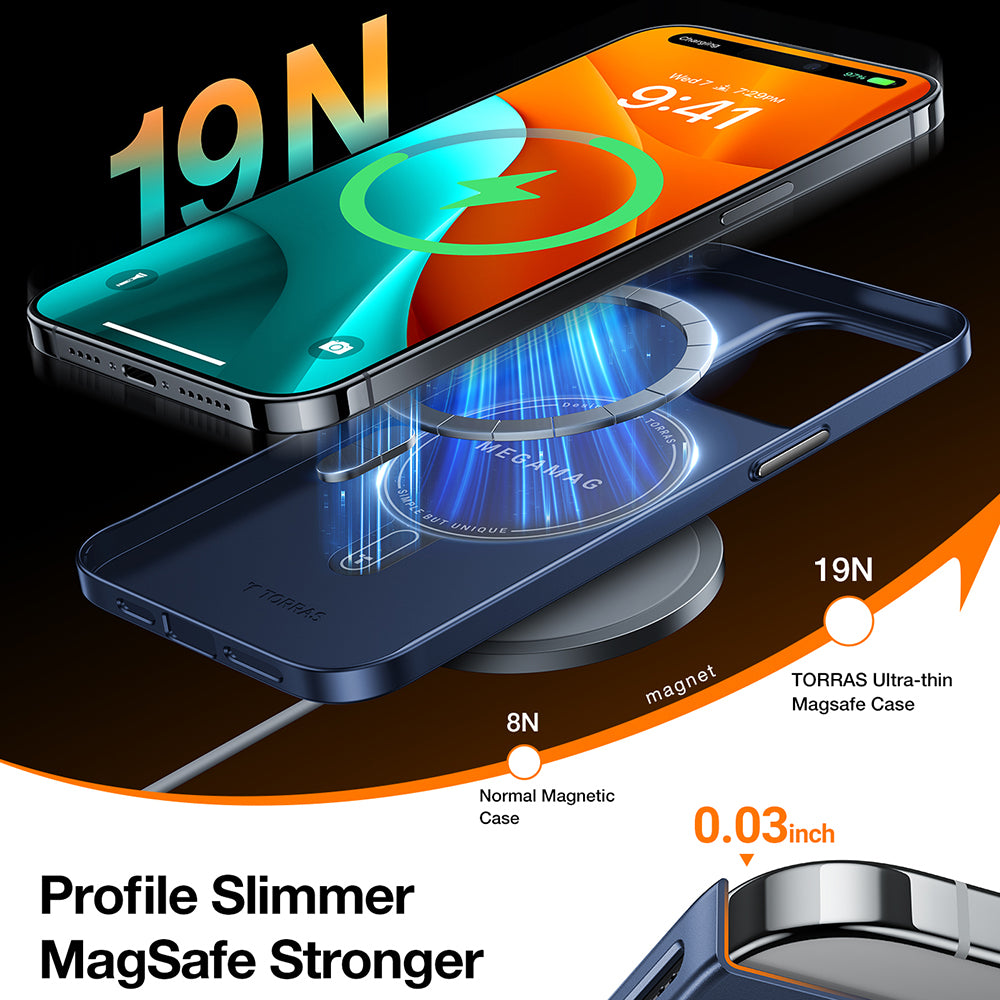 Husa pentru Apple iPhone 15 Pro, Torras, OriginFit, Bleumarin