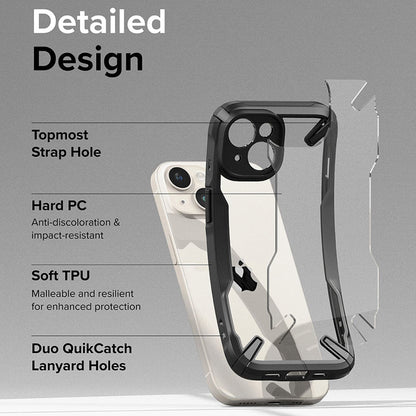 Husa pentru Apple iPhone 15, Ringke, Fusion X, Neagra