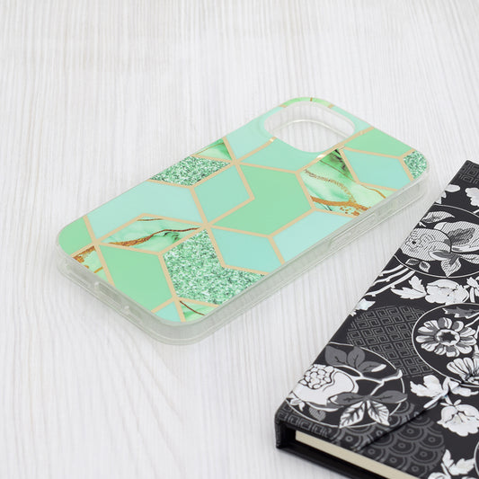 Husa pentru Apple iPhone 15, Techsuit, Marble, Verde