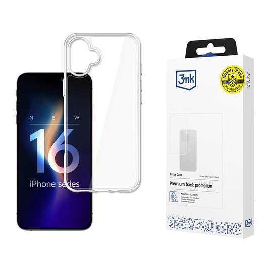 Husa pentru Apple iPhone 16, 3MK, Armor, Transparenta