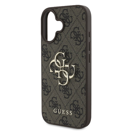 Husa pentru Apple iPhone 16, Guess, 4G Big Logo, Maro