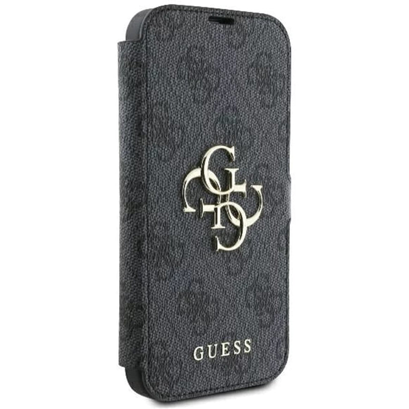 Husa pentru Apple iPhone 16, Guess, 4G Book, Neagra
