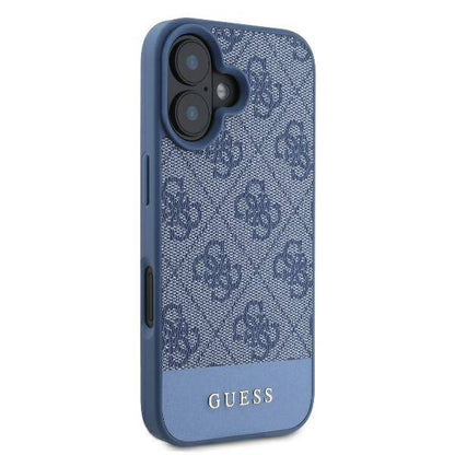 Husa pentru Apple iPhone 16, Guess, 4G Bottom Stripe, Albastra