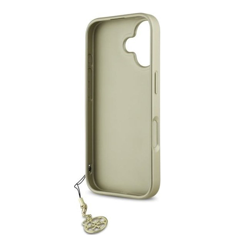 Husa pentru Apple iPhone 16, Guess, 4G Charm, Neagra