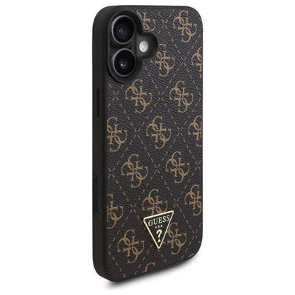 Husa pentru Apple iPhone 16, Guess, 4G Triangle Logo, Neagra