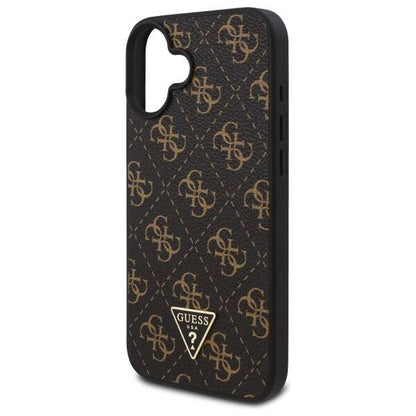 Husa pentru Apple iPhone 16, Guess, 4G Triangle Logo, Neagra