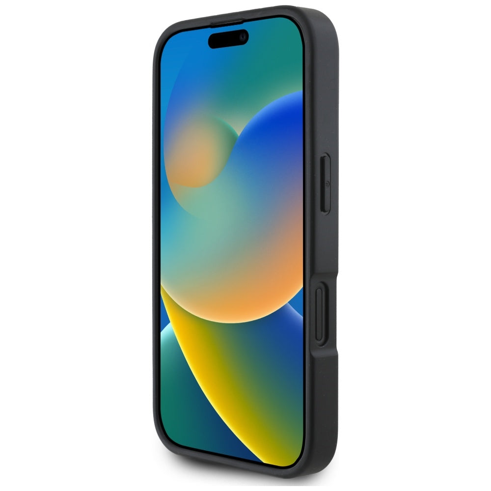 Husa pentru Apple iPhone 16, Karl Lagerfeld, Grained Cardslots, Neagra