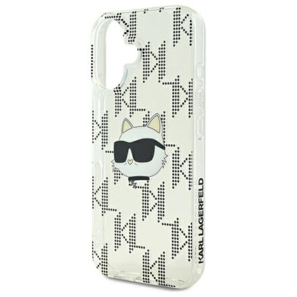 Husa pentru Apple iPhone 16, Karl Lagerfeld, IML Luxury Electroplated Choupette's Head, Transparenta
