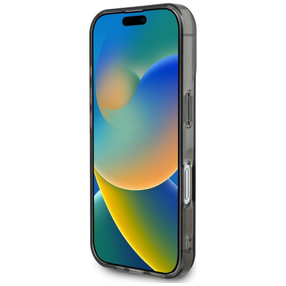 Husa pentru Apple iPhone 16, Karl Lagerfeld, IML Rhinestones Karl's Head, Neagra