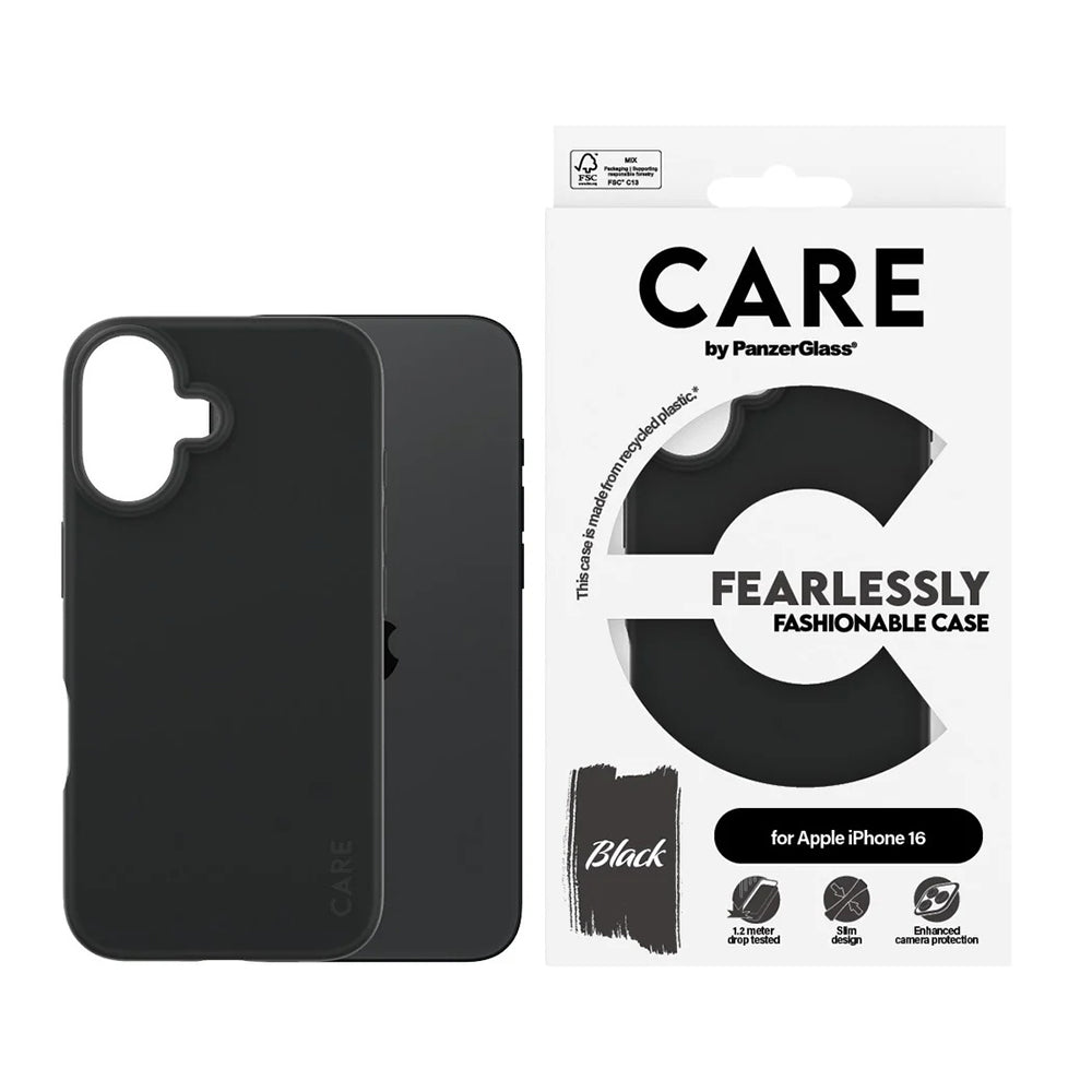 Husa pentru Apple iPhone 16, PanzerGlass, Care Fashionable, Neagra
