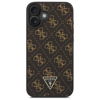 Husa pentru Apple iPhone 16 Plus, Guess, 4G Triangle Logo, Neagra