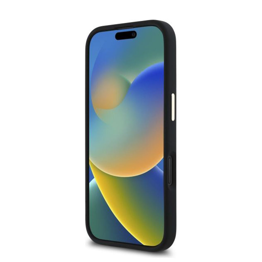 Husa pentru Apple iPhone 16 Plus, Guess, Script Metal Logo & Frame, Neagra