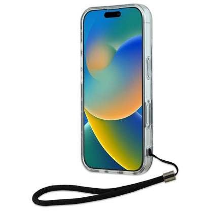 Husa pentru Apple iPhone 16 Plus, Karl Lagerfeld, Zebra with Cord Strap, Mov