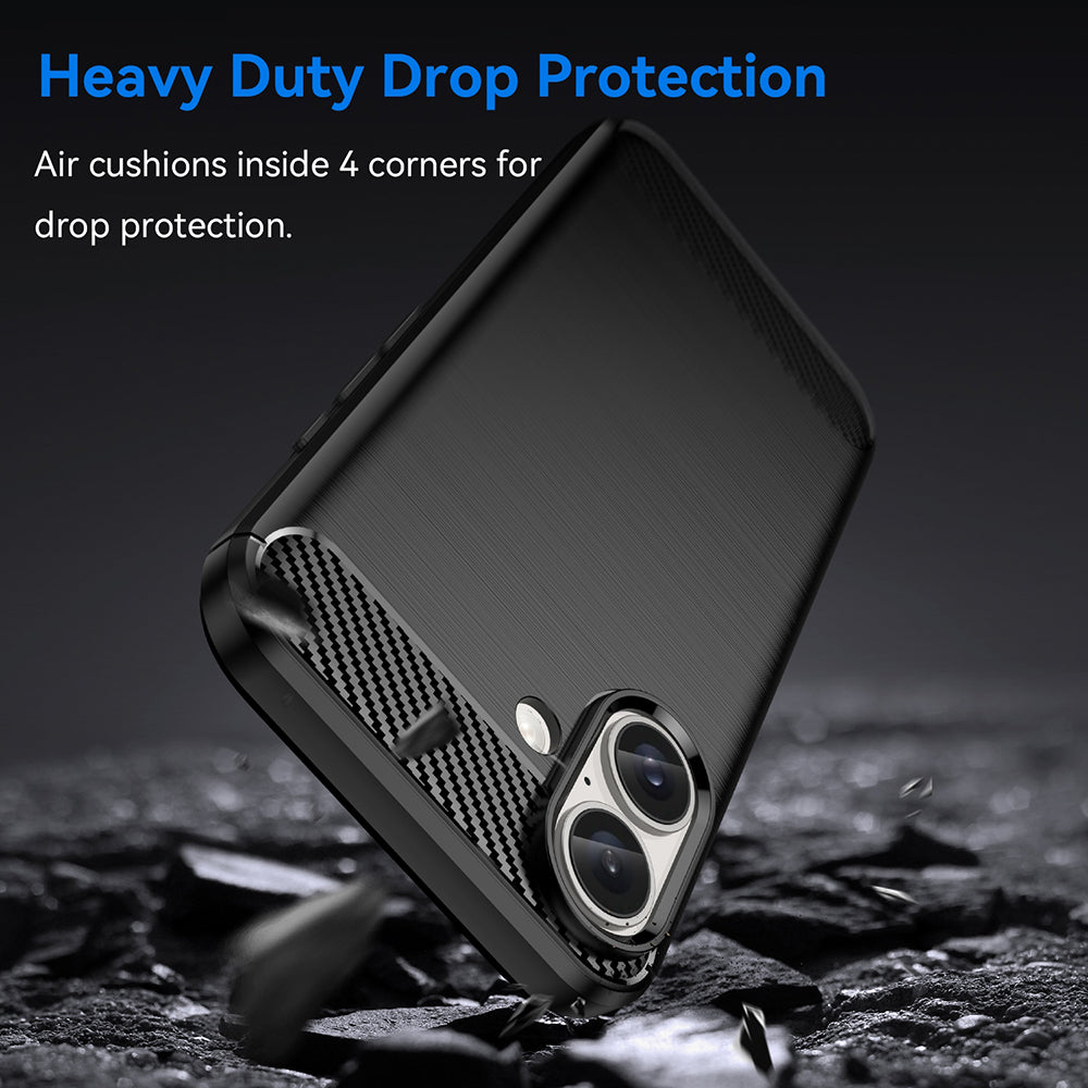 Husa pentru Apple iPhone 16 Plus, Techsuit, Carbon, Neagra