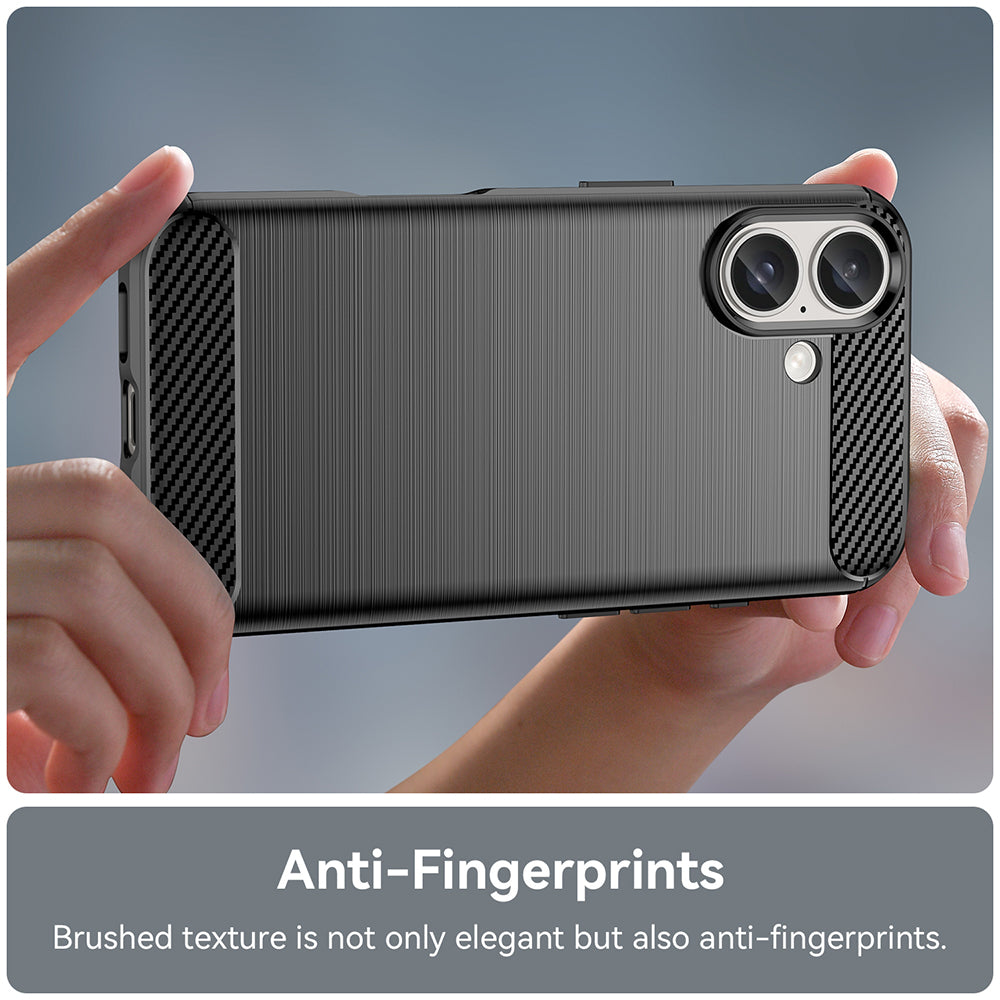 Husa pentru Apple iPhone 16 Plus, Techsuit, Carbon, Neagra
