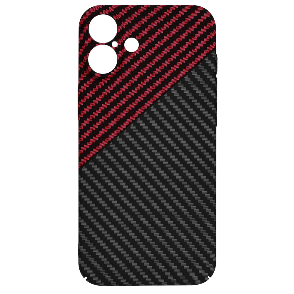 Husa pentru Apple iPhone 16 Plus, Techsuit, Carbonite FiberShell, Neagra Rosie