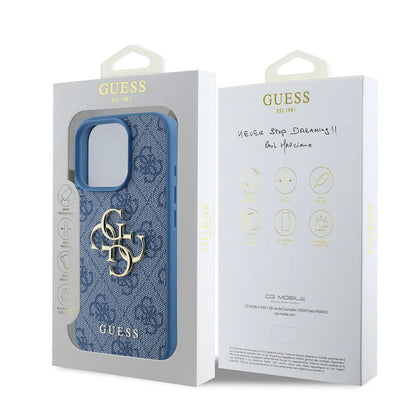 Husa pentru Apple iPhone 16 Pro, Guess, 4G Big Logo, Albastra