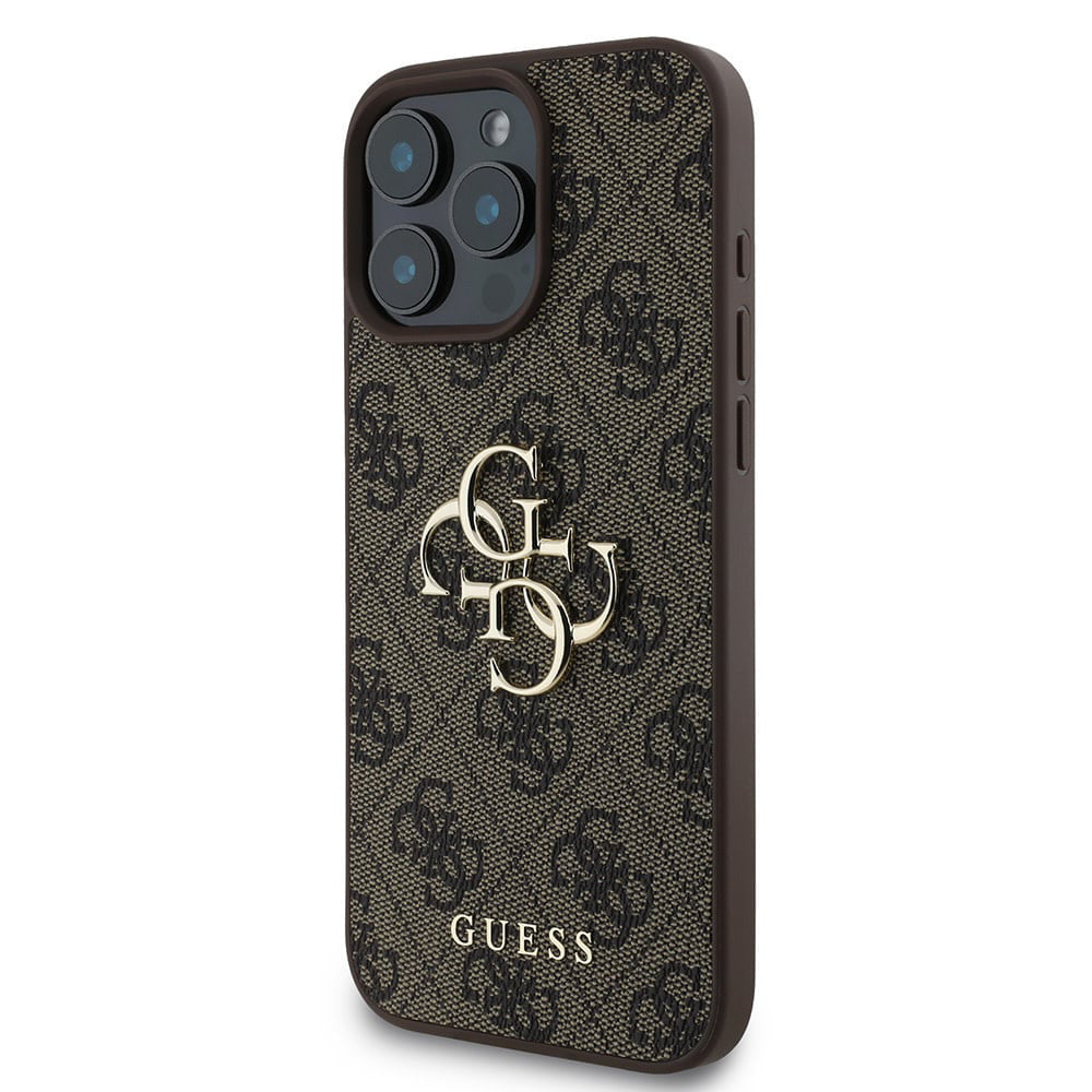 Husa pentru Apple iPhone 16 Pro, Guess, 4G Big Logo, Maro